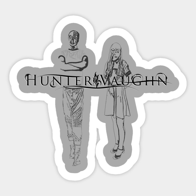 Hunter Vaughn Duality - Black Sticker by HunterVaughn